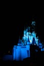 Fireworks around the famous castle. Disneyworld Florida, FL US USA