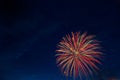 Fireworks on the background of the cloudy night sky. 4th of July - American Independence Day USA Royalty Free Stock Photo