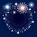 Fireworks background with copy space