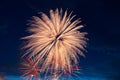 Fireworks on the background of the dark night sky. 4th July - American Independence Day Royalty Free Stock Photo