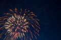 Fireworks on the background of the dark night sky. 4th July - American Independence Day Royalty Free Stock Photo