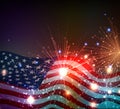 Fireworks background for 4th of July Royalty Free Stock Photo