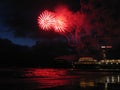 Fireworks at the beach Royalty Free Stock Photo