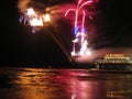 Fireworks at the beach Royalty Free Stock Photo