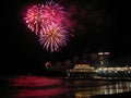 Fireworks at the beach Royalty Free Stock Photo