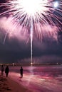 Fireworks beach of Forte dei Marmi Italy Royalty Free Stock Photo