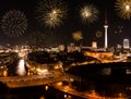 Fireworks in berlin Royalty Free Stock Photo
