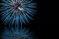 Fireworks in Blue Royalty Free Stock Photo