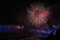 Fireworks Blue Green Red Niagara Falls Ontario Canada Summer Royalty Free Stock Photo