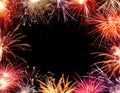 Fireworks Border Royalty Free Stock Photo