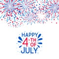 Fireworks border for Independence day Royalty Free Stock Photo