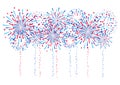 Fireworks border for Independence day Royalty Free Stock Photo