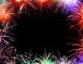 Fireworks Border Background