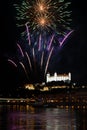 Fireworks in Bratislava, Slovakia