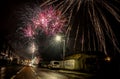 Fireworks in Brondby of Denmark Royalty Free Stock Photo