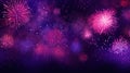 fireworks bursting in the sky against dark background Royalty Free Stock Photo