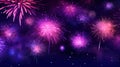 fireworks bursting in the sky against dark background Royalty Free Stock Photo