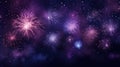 fireworks bursting in the sky against dark background Royalty Free Stock Photo