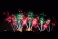 Fireworks on Carcassonne festival of 14 july 2012 Royalty Free Stock Photo