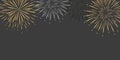 Fireworks celebration background with copy space Royalty Free Stock Photo