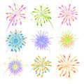 Fireworks celebration collection for holiday