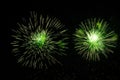 Fireworks, celebration happy new year and merry christmas firework isolated on black night sky background Royalty Free Stock Photo