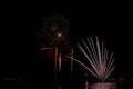 Fireworks Celebration at night on Background Royalty Free Stock Photo