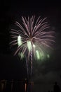 Fireworks celebration over Ohio River Royalty Free Stock Photo