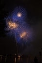 Fireworks celebration over Ohio River Royalty Free Stock Photo