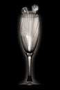 Fireworks in a champagne glass Royalty Free Stock Photo