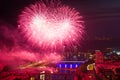 Fireworks in the city of Rouen Royalty Free Stock Photo