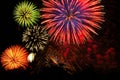 Fireworks cluster Royalty Free Stock Photo