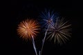 Fireworks in colico italy Royalty Free Stock Photo