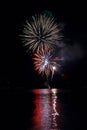 Fireworks in colico italy Royalty Free Stock Photo