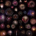 Fireworks Collage Royalty Free Stock Photo