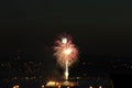 Fireworks on Commencement Bay. Royalty Free Stock Photo