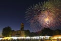 Fireworks in the country of Casciago Royalty Free Stock Photo