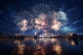 Fireworks creating a breathtaking scene over a