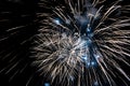 Fireworks with a dark black background, Bright beautiful colorful firework. Royalty Free Stock Photo