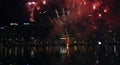 Fireworks at Darling Harbor in Sydney, Australia Royalty Free Stock Photo