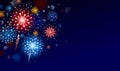 Fireworks design with copy space Royalty Free Stock Photo