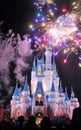 Fireworks at Disney Cinderella Castle Royalty Free Stock Photo