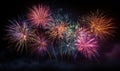A fireworks display with a dark sky background Royalty Free Stock Photo