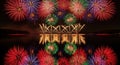 Spectacular Fireworks Display Over Water Royalty Free Stock Photo