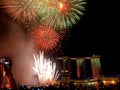 Fireworks Display & MBS Royalty Free Stock Photo