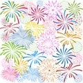 Fireworks Display for New year and all celebration illustration Royalty Free Stock Photo