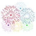 Fireworks Display for New year and all celebration vector illustration Royalty Free Stock Photo