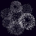 Fireworks Display for New year and all celebration vector illustration Royalty Free Stock Photo