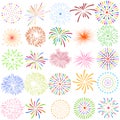 Fireworks Display for New year and all celebration vector illustration Royalty Free Stock Photo