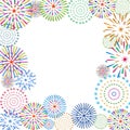 Fireworks Display for New year and all celebration vector illustration Royalty Free Stock Photo